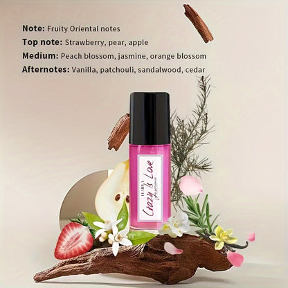 Crazy Is Love Ladies' Roll-On, Fruity Scent Perfume Oil, Alcohol-Free