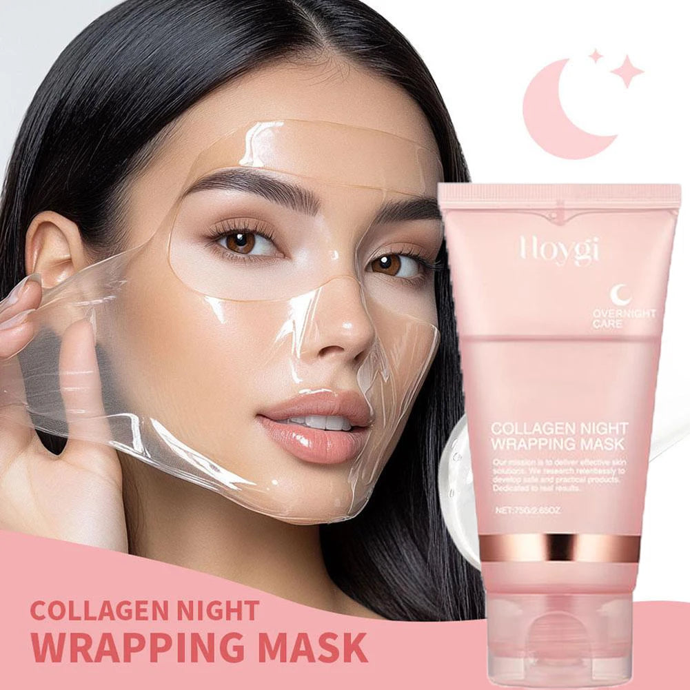 Collagen Tear-Off Mask Collagen Overnight Wrapping Mask Hydrating Moisturizing Hydrolyzed Collagen Mask Korean Skin Care