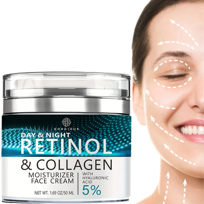 Face Moisturizer Retinol Cream - Day & Night Anti Aging Moisturizing Cream