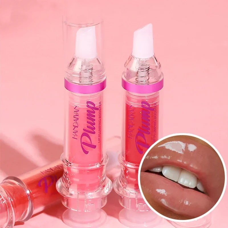 PLUMP POUT Lip Plumping Booster Gloss High Shine for Plumper Looking Lips Extreme Shine Crystal Volume Lip Oil Cosmetics Makeups