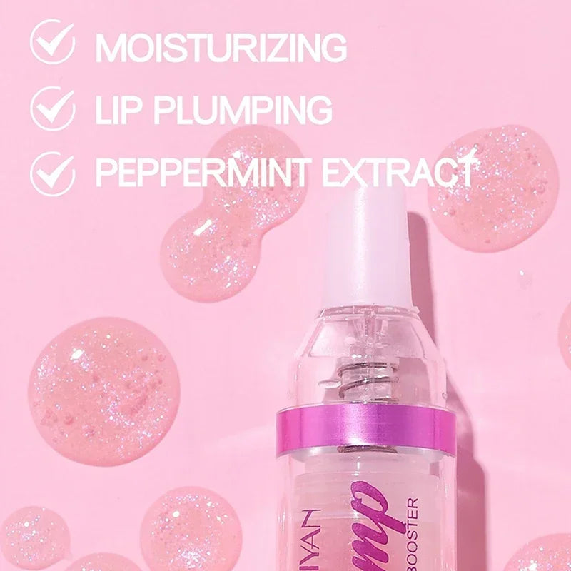 PLUMP POUT Lip Plumping Booster Gloss High Shine for Plumper Looking Lips Extreme Shine Crystal Volume Lip Oil Cosmetics Makeups